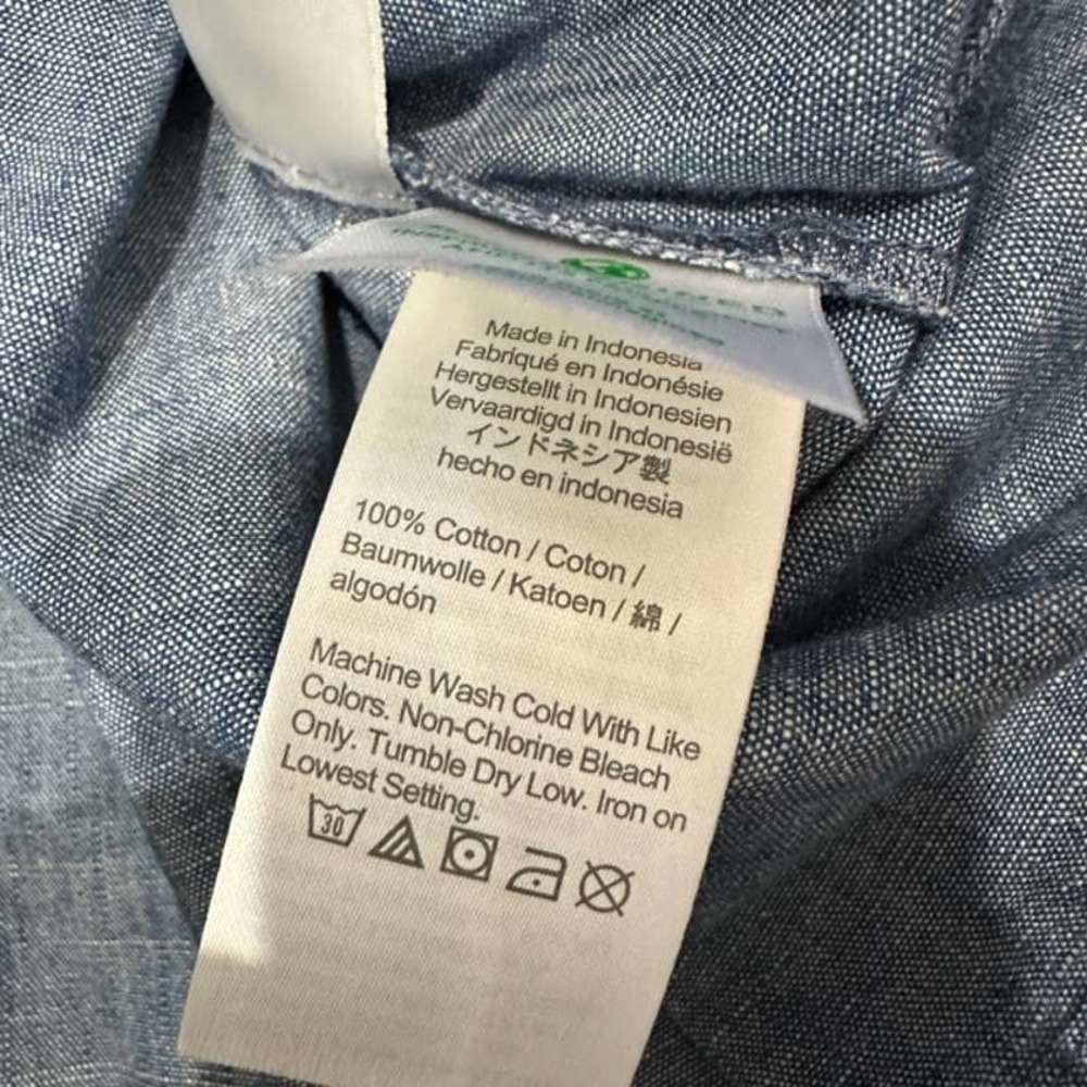 J. Crew Factory Blue Ruffle Blouse - Picture 3 of 3